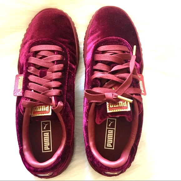 Puma Luxury Wine Velvet Creeper NEW Sneaker Shoes - Picture 8 of 9
